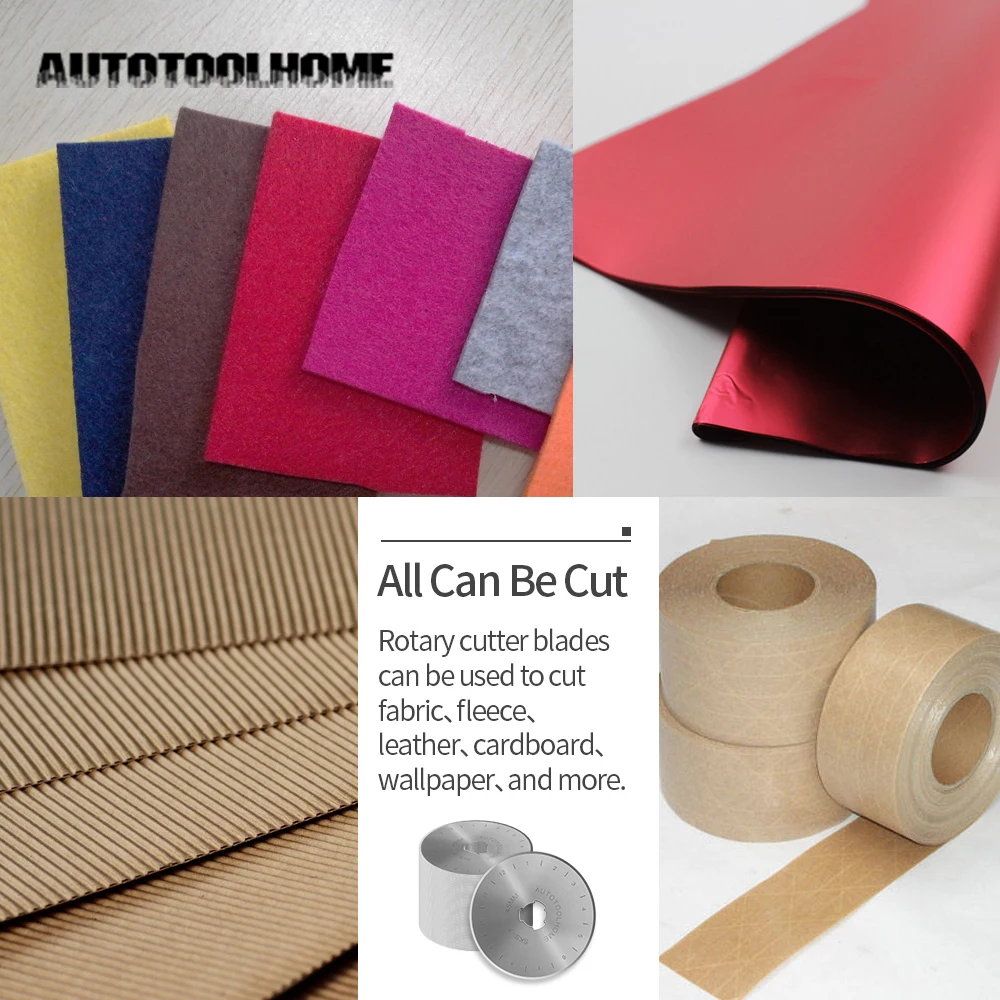 Autotool home 5 قطعة 45 60 28 مللي متر شفرات دوارة القواطع خليط النسيج والجلود الحرفية الصلب شفرات دائرية الخياطة اللحف ل Olfa #5