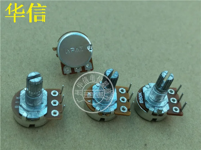 8pcs  for APAI 148-type single potentiometer B1K / internal bowl feet / handle length 15MM flower