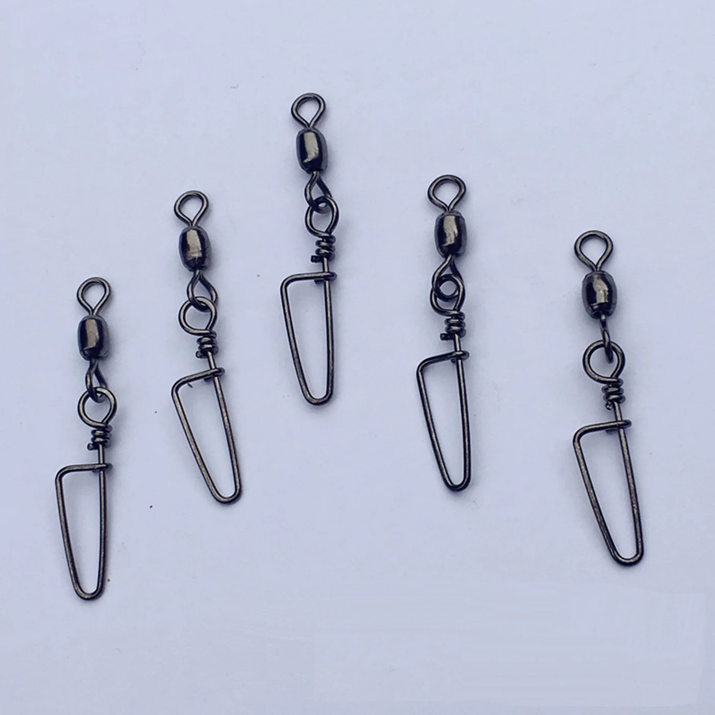 10pcs/lot Fishing Connector Pin swivel curved pin Fishing Swivel Connector Fishing Tackle Accessories with Snap Fishhook