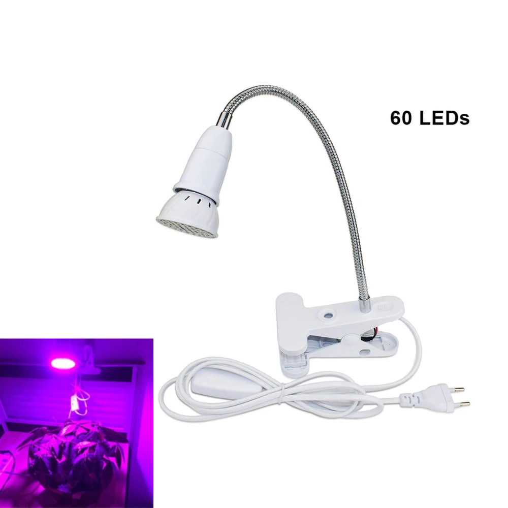 

Yabstrip LED Plant Grow Light SMD2835 60leds E27 Bulb with lamp holder for Indoor seeding Veg fitolamp phyto lamp