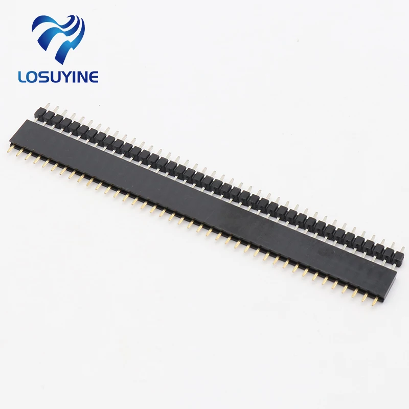 

IMC Hot 5 PCS Pack 40 Pin 2.54mm Single Row Straight Male + Female Pin Header Strip black