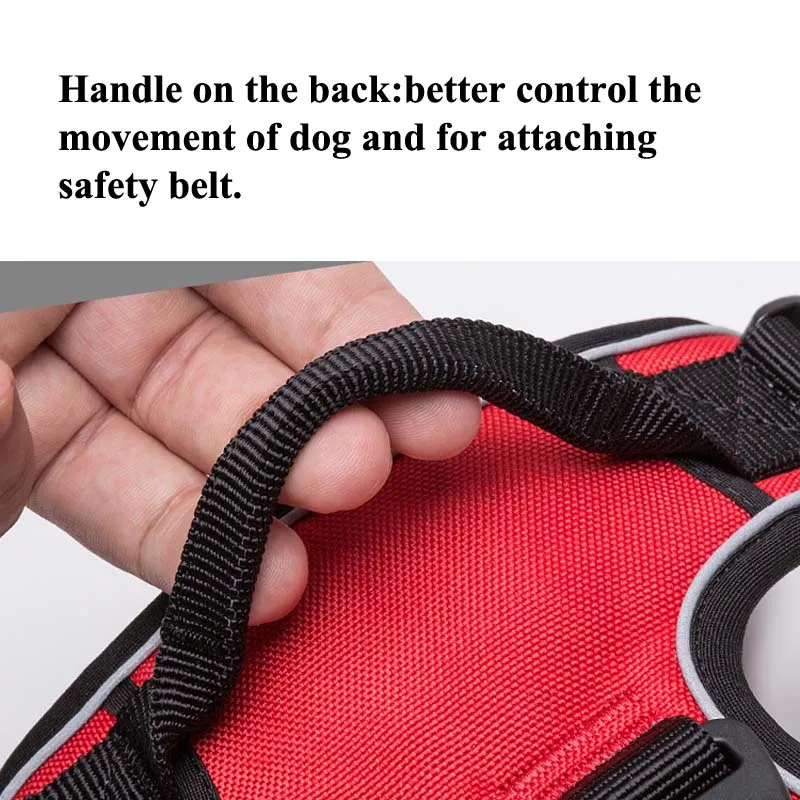 Truelove Reflective Nylon Pet Dog Harness No Pull Tactical For Small Medium Large Service Dog Vest Padded Mesh Adjustable Soft