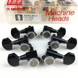 Original GOTOH SG381-01-MGT Electric Guitar Locking Machine Heads Tuners Black Tuning Peg MADE IN JAPAN