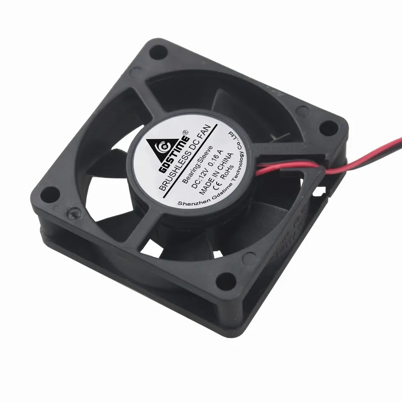 

1 Piece Gdstime 60mm x 20mm 6cm DC 12V 2Pin Brushless Motor DC Cooling Fan 60x60x20mm 6020