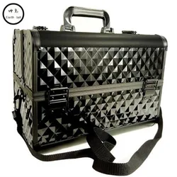 Aluminium PVC Nail Toolbox Make Up Beauty Case Cosmetic Bag Multi Tiers Lockable Jewelry Box Gift Travel Suitcase Shoulder Bags