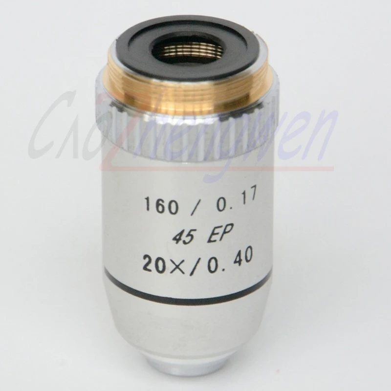 FYSCOPE 1PC 20X Lab195N Medical Biological Microscope  Semi Plan Achromatic Objective Lens 160/0.17 Thread Diameter 20.2mm