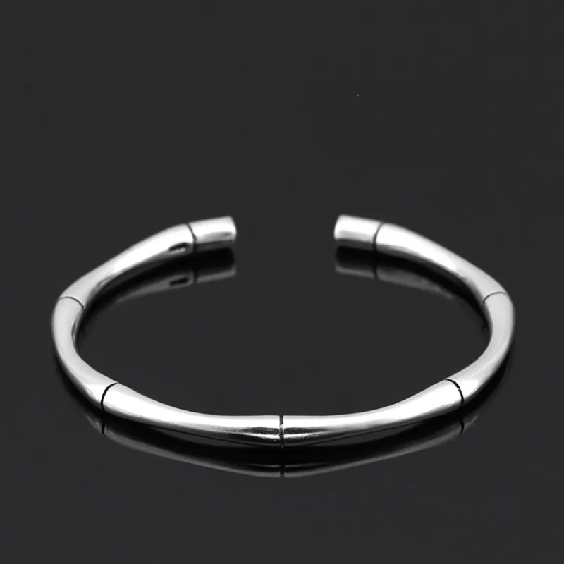 XIYANIKE Neue Ankunft Silve Überzogene Hohe Qualität Splitter Farbe Multi Segment Bambus Offene Einstellbare Armbänder Armreif Frauen