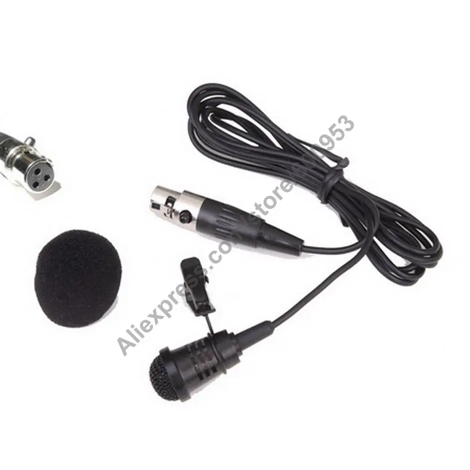 MICWL Top Quality Cardioid Lavalier Lapel Black Condenser Microphone for AKG Samson Gemini Wireless Transmitter XLR 3Pin Mini