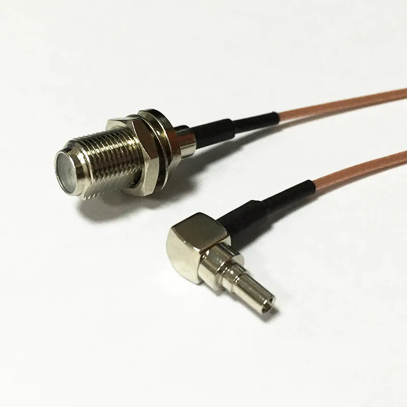 Nieuwe F Female Jack Switch Crc9 Hoek Pigtail Kabel Rg178 Groothandel 15Cm 6 "Voor 3G Modem