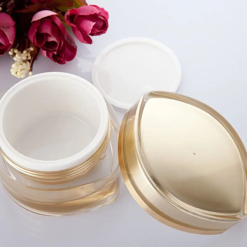 15/30/60/120 ml Gold hautpflege flasche kunststoff acryl creme lotion Pumpe Flaschen 15g 30g 50g Creme jar kosmetik container