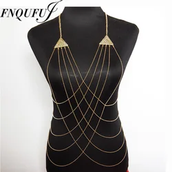 Geometric Chain Necklace Multilayer Necklaces&Pendants Female Metal necklace Women Necklace collier bijoux