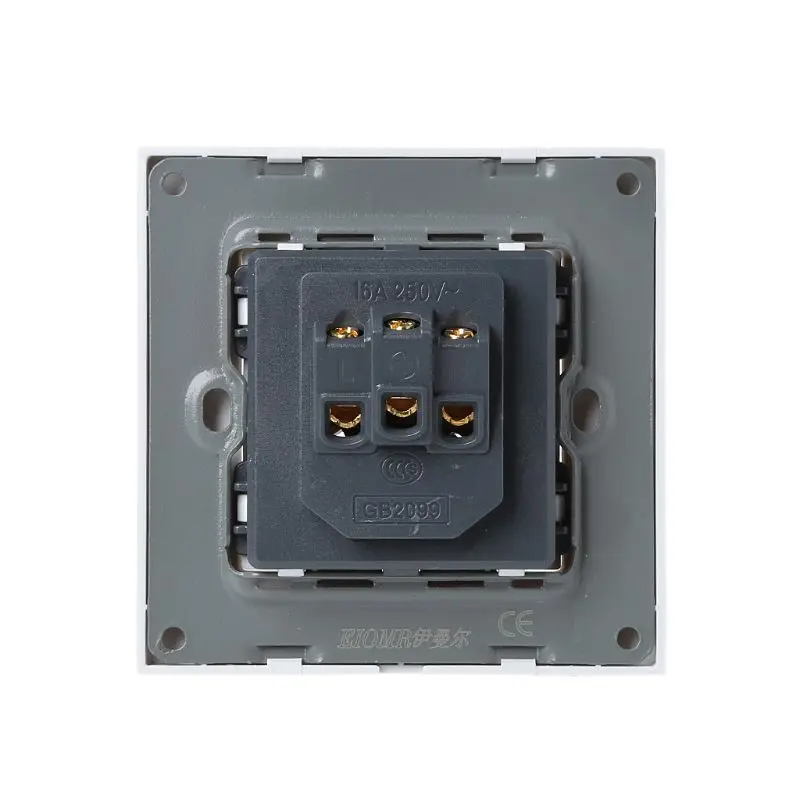Wall Socket 86 Type 16A Power Outlet With 3 Holes White PC Panel For Air Conditi
