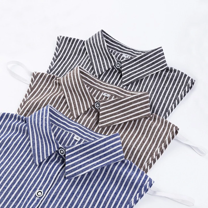 

YSMILE Y Striped Detachable Fake Collar Suit Sweater Decoration Fashion Wild Removable Collar Large Size TS0043