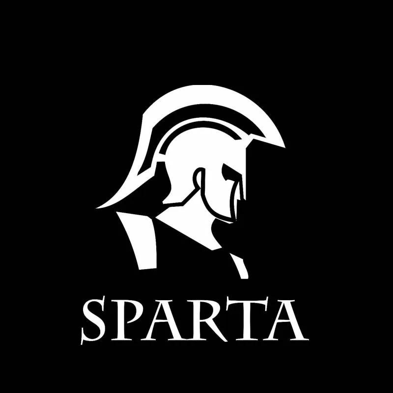 YJZT 11.2*12.6CM Oem Brave Sparta Warrior Symbol Car Sticker Black/Silver Covering The Body Soldier Decal Vinyl C21-0127