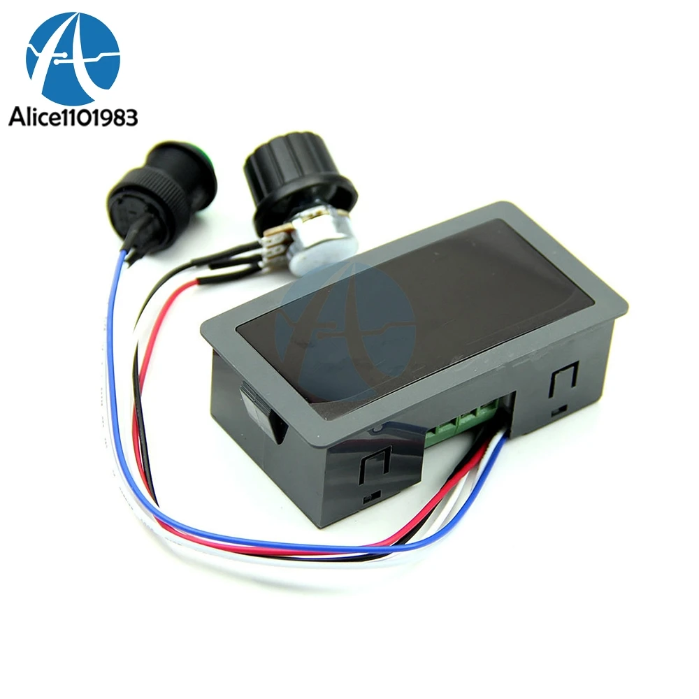 DC 6V-30V 12V 24V MAX 8A 16khz Adjustable PWM Motor Speed Controller Digtal Digital Display DC Motor Control CV Governor Switch