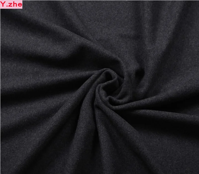 148x100cm  Good Wool Fabric Thick Dark Grey Wool Fabric Coat Fabric for Sewing Material DIY Fashion Women Man Coat Dress Wool