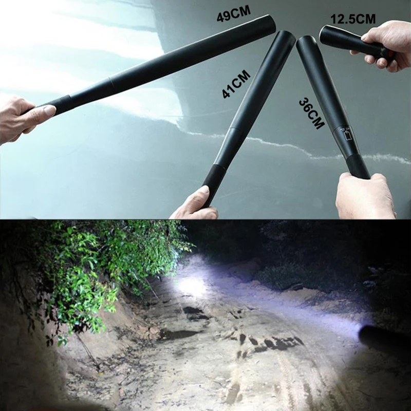 Emergency Baseball Bat Shaped LED Torch Defense Supplies Extended Anti Riot Equipment Self Defense Baseball Flashlight Stick