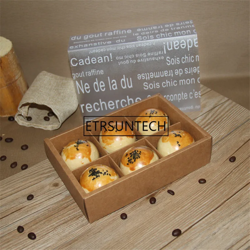 100pcs/lot PVC Kraft paper Packaging Gift Boxes 50g Yolk Crisp Packaging Xuemei Niang Nougat Cookie Boxes Wholesale