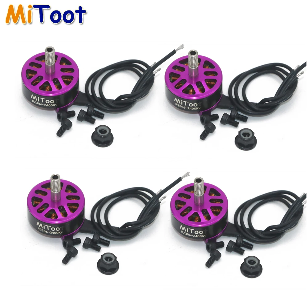 

4set/lot Mitoot R2306 2306 2400KV Brushless Motor CW CCW support 4-5S For FPV RC Drone Quadcopter Multirotor