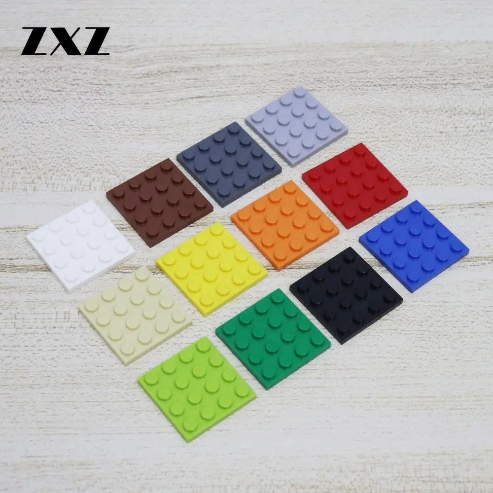 20PCS 4x4 Dots Blocks Dinosaurs Base Plate Colorful Building Bricks Compatible Parts 3031 DIY Educational Toys for Children