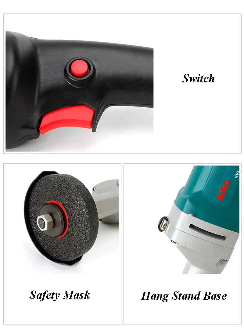 YUNLINLI 220V Handheld Straight Grinder Polisher Industrial Metal Polishing Machine GV5-125