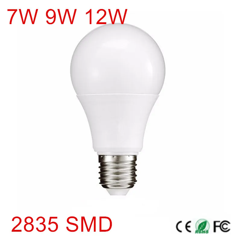 

Супер яркая светодиодная лампа E27 7 Вт 9 Вт 12 Вт AC85-265V светодиодное освещение 14/22/40 светодиодов 2835 SMD для часового внутреннего освещения