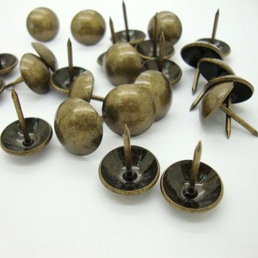 

50pcs Box Sofa Decorative Furniture Tacks Stud Pushpin Doornail Hardware Antique Bronze Decorative Upholstery Nail Jewelry