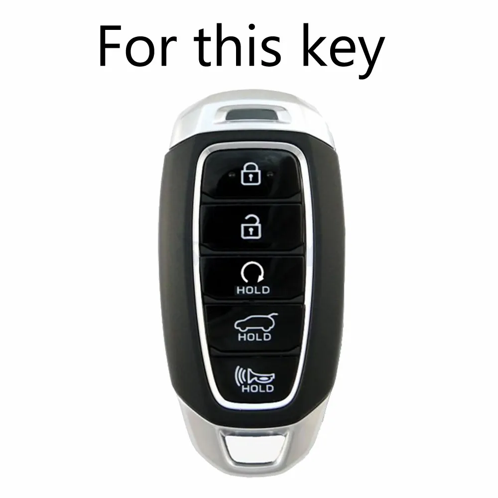 AX Silicone Remote Fob Shell Cover 5 Buttons Key Case For Hyundai Kona Veloster i30 Ix35 Solaris Azera Elantra Grandeur Santa Fe
