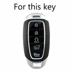 AX Silicone Remote Fob Shell Cover 5 Buttons Key Case For Hyundai Kona Veloster i30 Ix35 Solaris Azera Elantra Grandeur Santa Fe