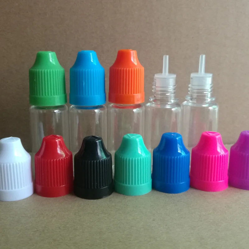 

500Pcs 10ML PET Plastic Dropper Bottle With Childproof Cap And Fine Tips, 10ML Empty Refillable Bottles For Nail Polish