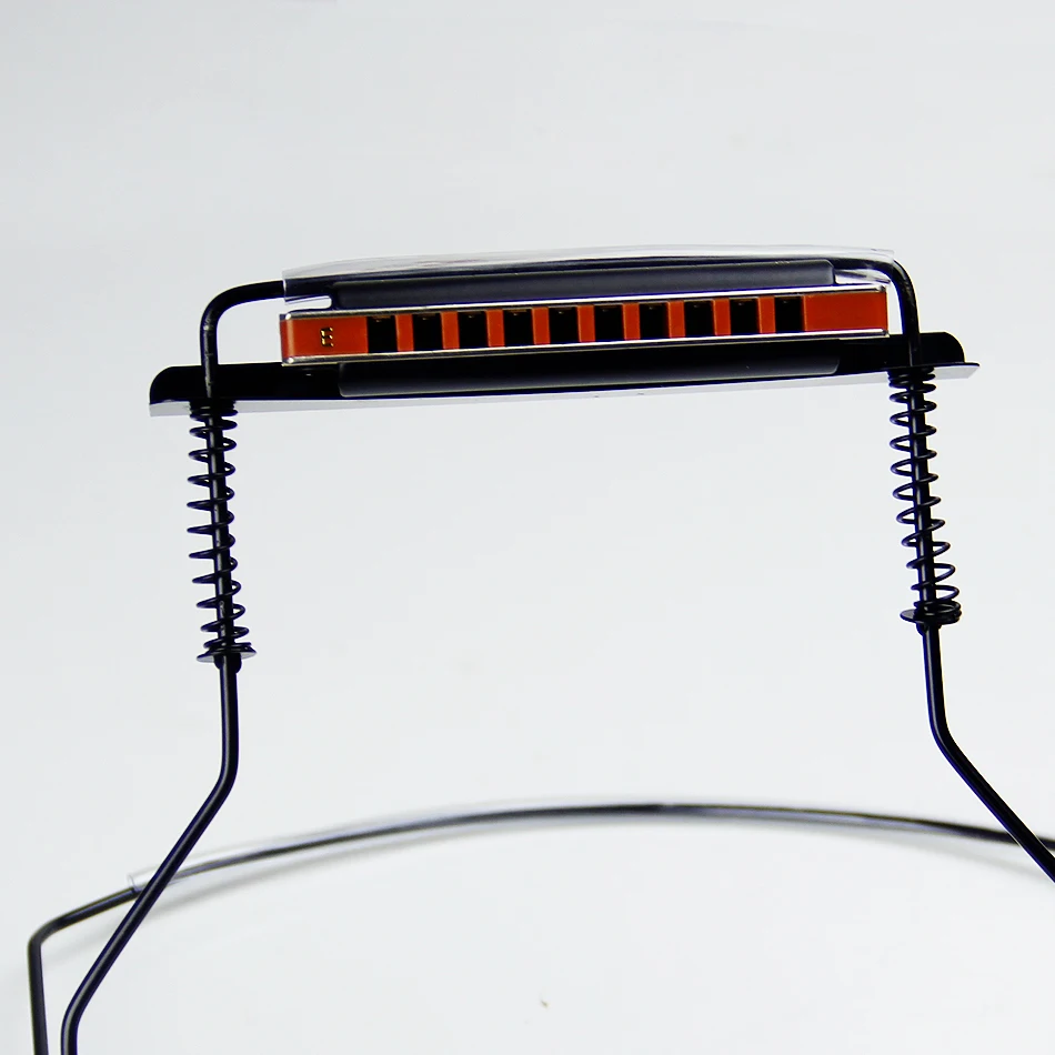 حامل هارمونيكا لونية لـ Buskers ، جهاز لدعم الفم ، 10 ثقوب ، لا يشمل حاملات هارمونيكا #2