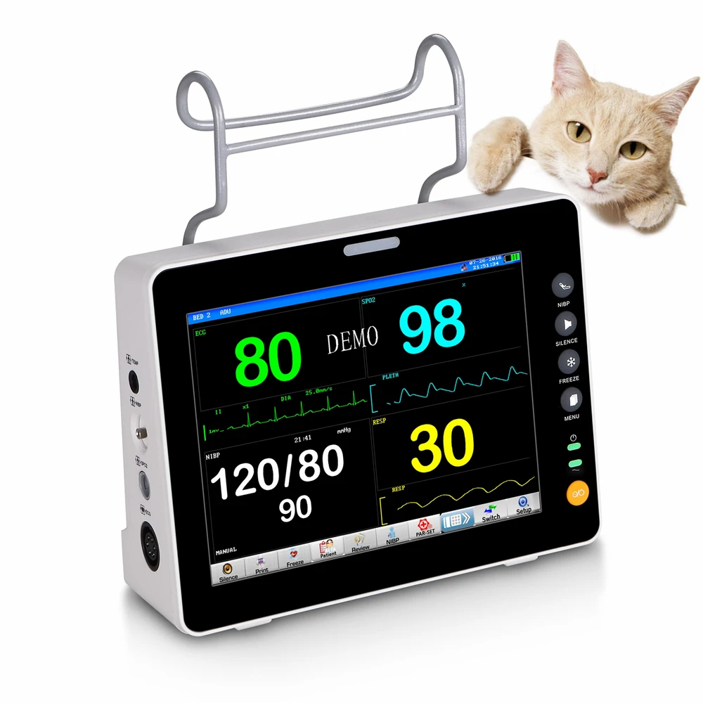 Free shipping DHL/FEDEX animal use patient monitor veterinary with standard multi-parameter