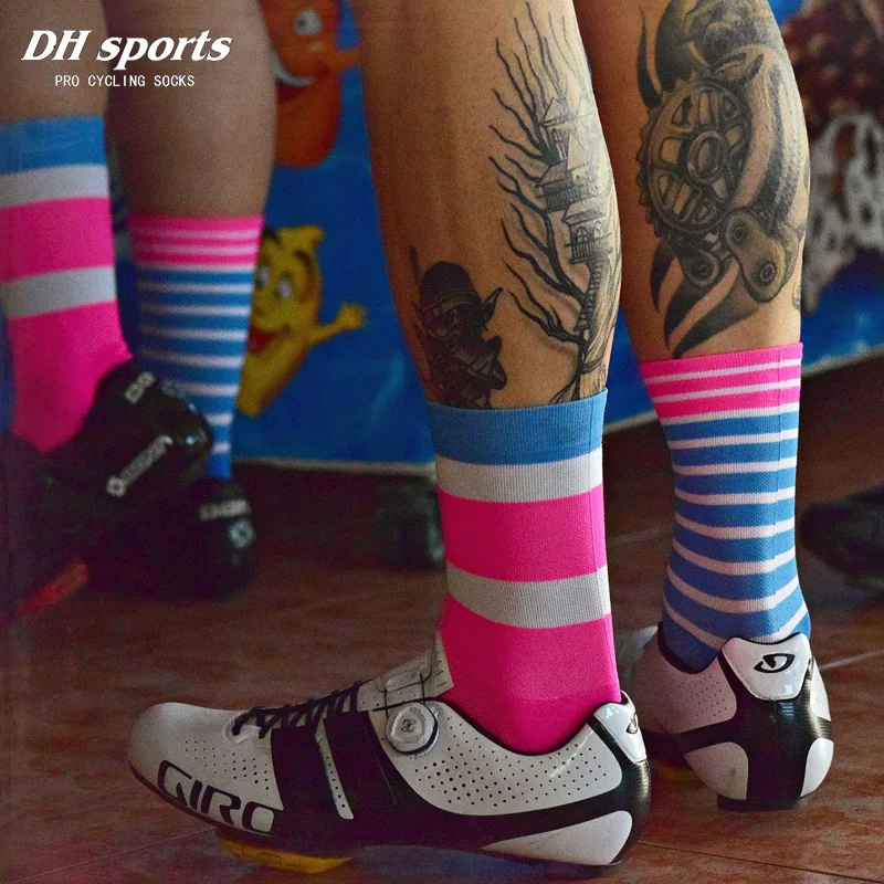 DH SPORTS Professional Cycling socks best funky Breathable Wicking Road Bicycle Sport  Compression Running Socks hot sale