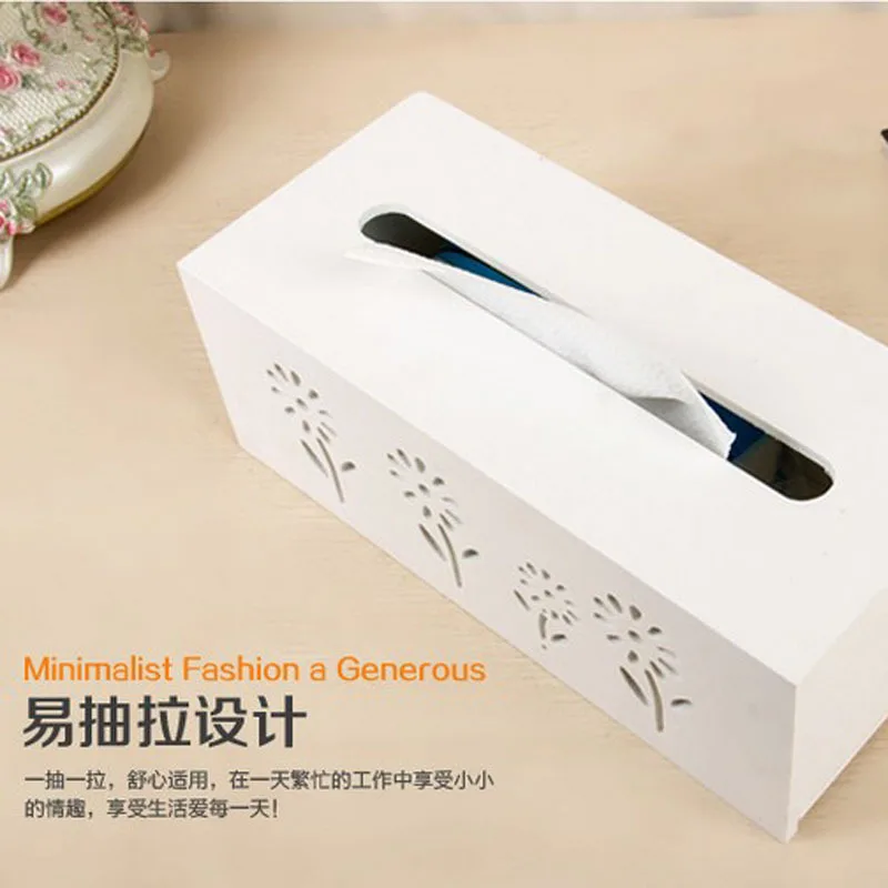 

Creative carved upscale storage tissue box tissue pumping tissue paper napkin pumping tray storage box