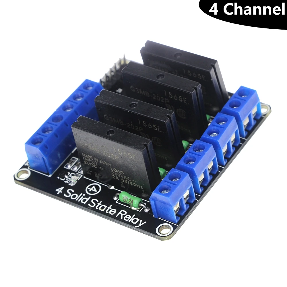 1/2/4 Channel Solid State Relay G3MB-202P DC-AC PCB SSR In 5VDC Out 240V AC 2A For Arduino