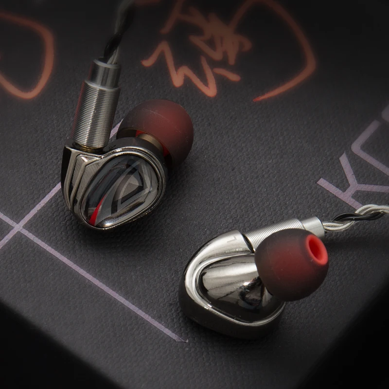 OSTRY KC07 Fone de Ouvido Unidade Dupla Tecnologia Híbrida 10 milímetros CCAM Equilíbrio Armadura Unidade de Fones de ouvido