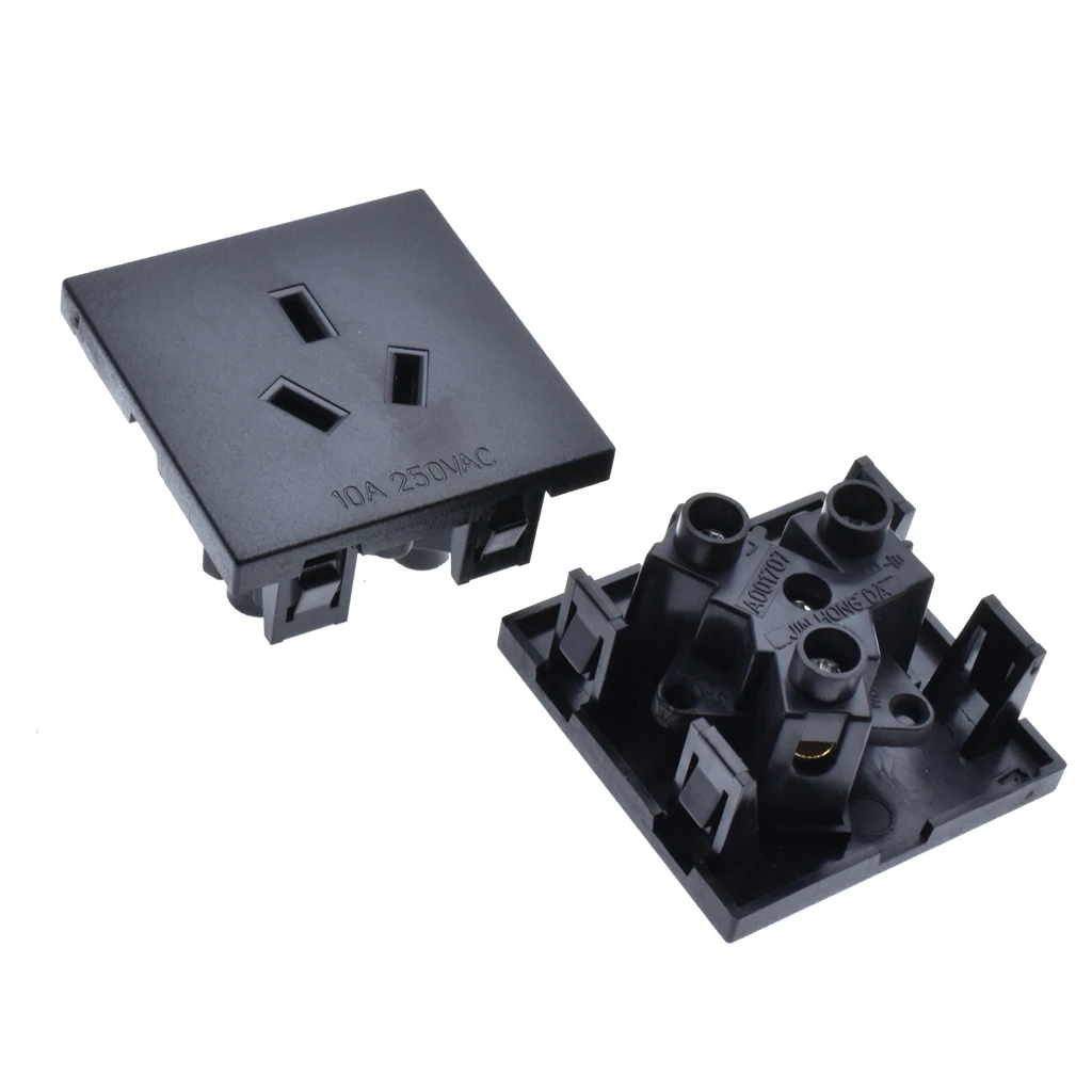 AC Power Socket Australian Type 10A Type I Power Outlet For China  For PDU Cabinet Wall Self-assembly New Zealand