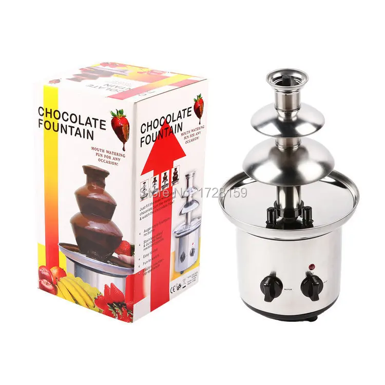 

Freeshipping Homehold china factory supply Mini 3-Tiers chocolate fountain machine with high quality and low prices