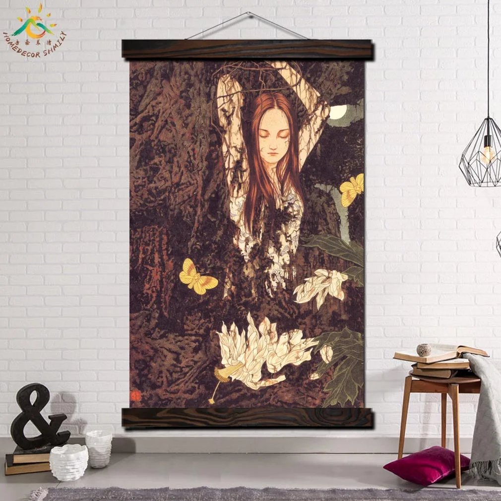 

Jungle Girl Art Modern Wall Art Print Picture And Poster Frame Hanging Scroll Canvas Painting Canvas Poster Home Decor Death