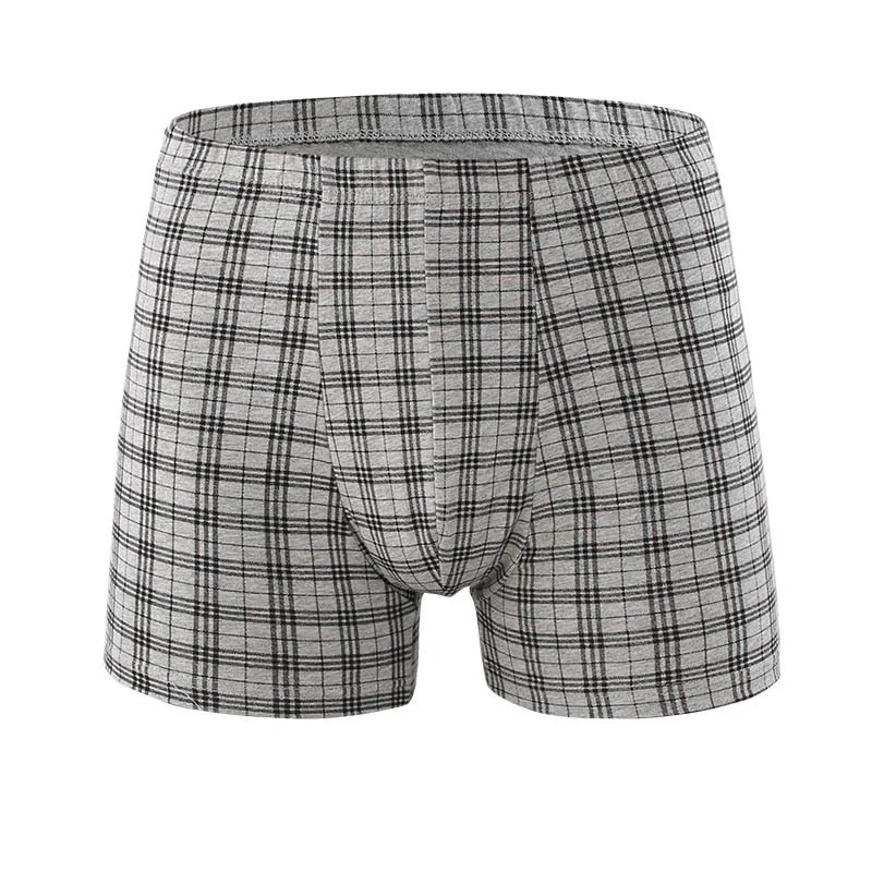 

3PCS/Set Mens Plaid Boxer Shorts Quality New Underwear Lot Pack Top 100% Cotton Large Plus Size XL-4XL 5XL 6XL Free Shipping