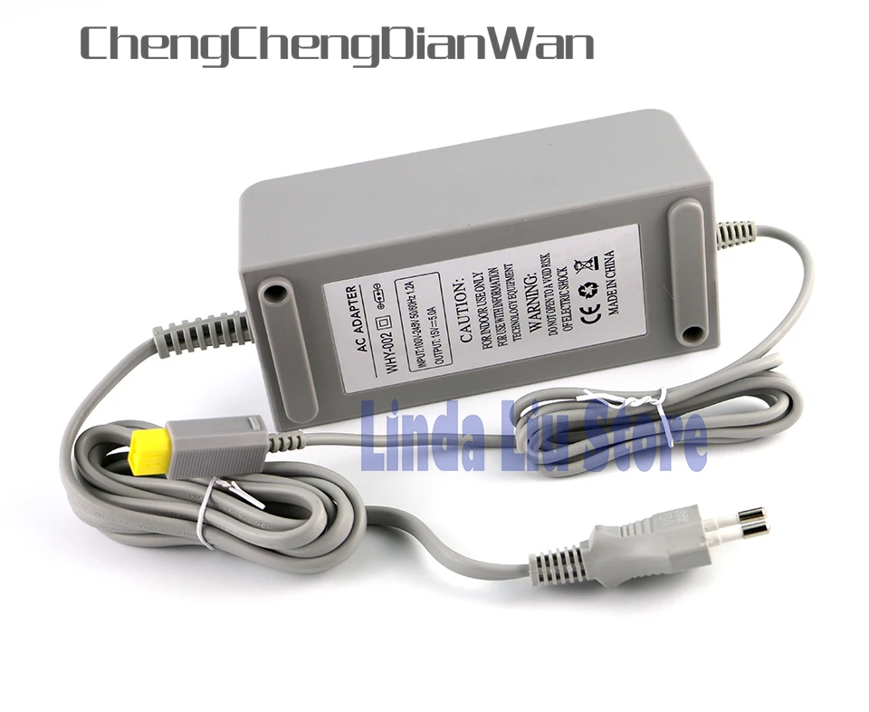 

ChengChengDianWan 10pcs EU plug Home Wall Power Supply AC Charger Adapter Cable for Wii U WiiU Console 100-240V DC 15V 5A by DHL