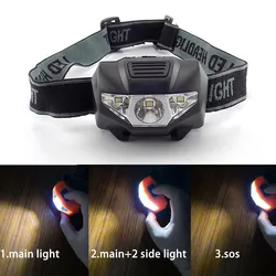 High power Mini LED headlamp frontal flashlight AAA battery small head light lamp torches headlight lantern for camping