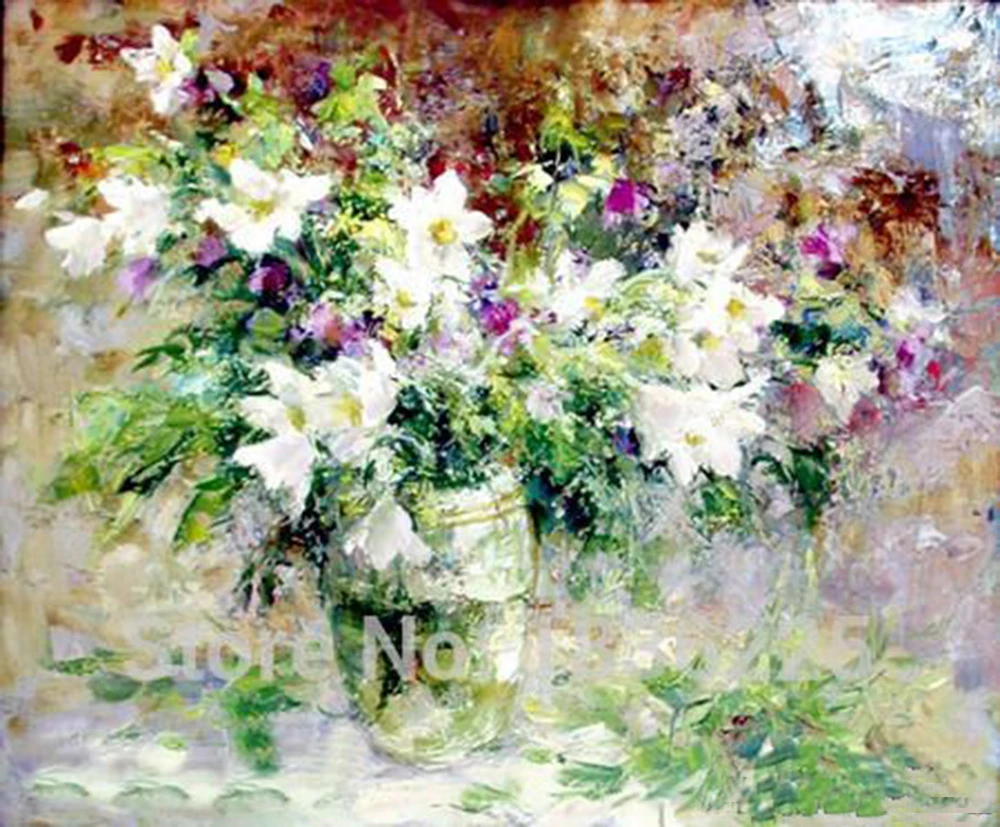 

palette knife painting handmade impression canvas paintings for wall decoration modern flower oil painting for room or wedding