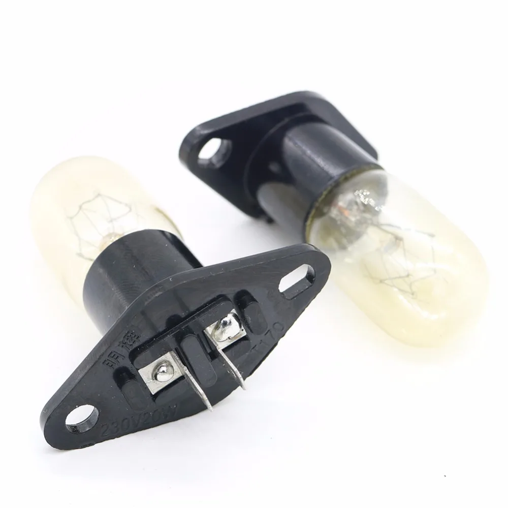 2 개/몫 전자 레인지 냉장고 전구 예비 수리 부품 액세서리 lg galanz midea samsung 용 230 v 20 w 램프 교체