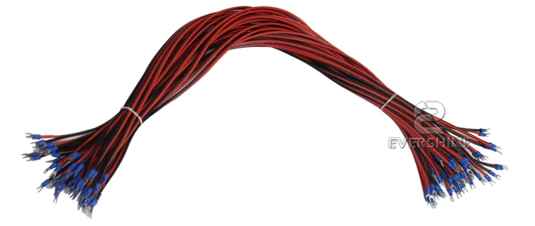 Cable de alimentación de cobre puro de 50cm de largo para conexión de tarjeta controladora LED y fuente de alimentación, 10 unids/lote