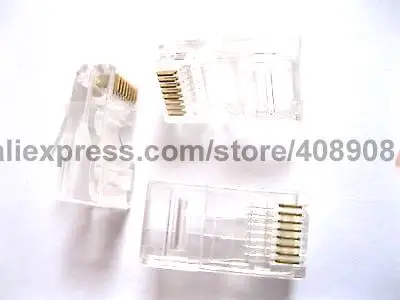 100 Pcs RJ45 Modular Plug Network Connector CAT5 LAN