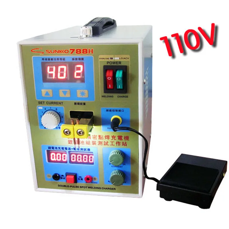 1pc 110v/220v LED Pulse Battery Spot Welder  788H Welding Machine Micro-computer Battery charger 800 A 0.1 - 0.25 mm 36