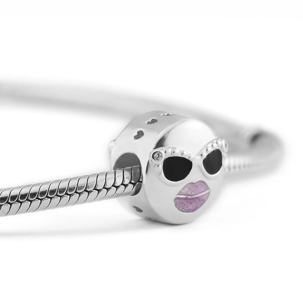 

Stay Cool Charm Black & Purple Fashion Beads For Jewelry Making Fits Sterling Silver Jewelry Bracelets For Woman Gift