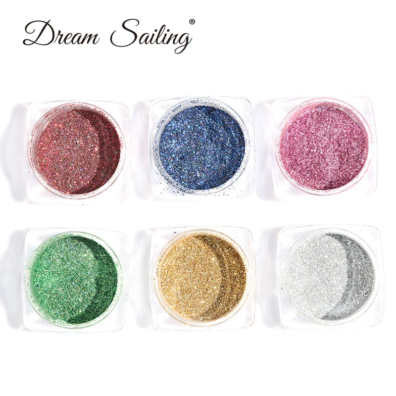 Pigments holographiques caméléon pour décoration des ongles, démontrent laser, galAct chromée, poussière de paillettes, nail art