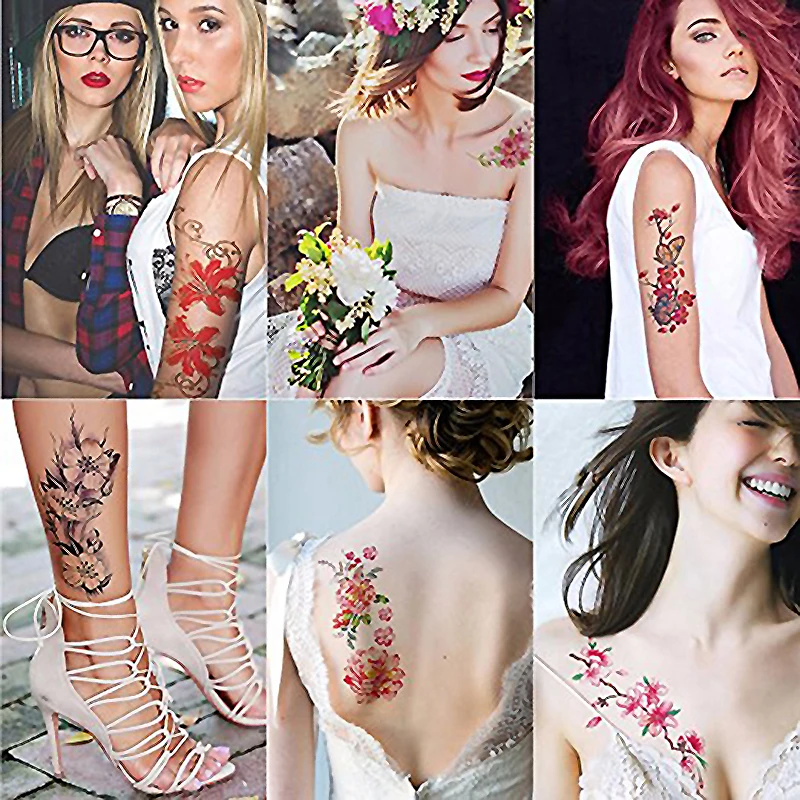 Waterproof Temporary Tattoo Sticker Body Art Arm Fake Flash Tattoos For Women